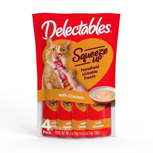 Hartz Delectables Lickable Cat Treats – Chicken, 2oz (4-Pack)